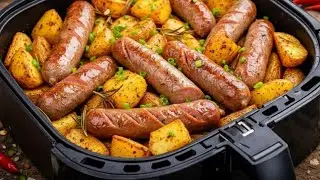 Рецепты для аэрогриля на каждый день: Картофель с колбасками братвурст