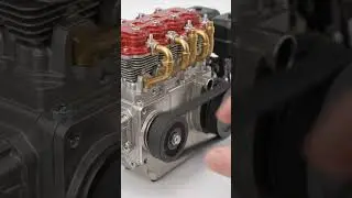 Toyan FS-L400 14cc inline four-cylinder four-stroke water-cooled nitro engine #turbopower #youtubeai