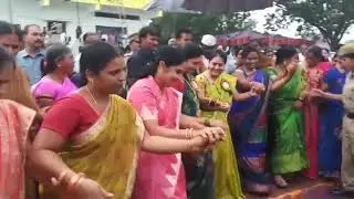 TRS mahila leader's dance
