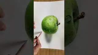 Green apple drawing