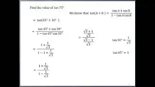 Problem 102 Find the value of tan 75&deg;