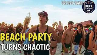 Beach Party Turns Chaotic | Officers Overwhelmed During Alcohol Arrests | Bodycam Footage