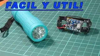 LINTERNA ( ADAPTACION DE PILAS A BATERIA RECARGABLE )