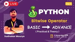 Bitwise Operator & Conditional Statement in python | Python Full Course in Hindi for Beginners