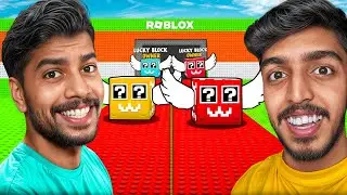 NoobMaster vs Game Therapist Lucky Block Race in Steal a Brainrot!!