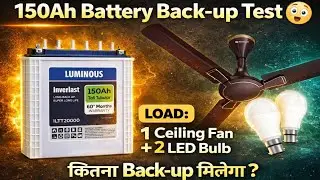 150AH battery back-up test 1 selling fan or 2 led bulbs | 150ah battery back-up test | 150ah battery