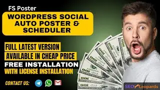 [Full Latest Version] FS Poster - WordPress Social Auto Poster & Scheduler (In Cheap Price)