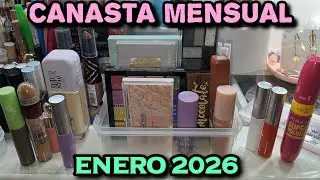 &iexcl;CANASTA MENSUAL MAQUILLAJE, ENERO 2026! | RARE BEAUTY, MAYBELLINE, RUBY ROSE, PINK 21, DAPOP