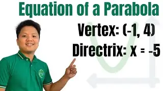 How to find the equation of a parabola given vertex and directrix | @ProfD