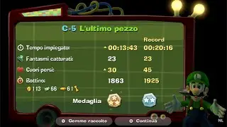 Gold Rank C-5 Old Clockworks 3 Star - Luigi's Mansion 2
