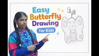Easy Butterfly Drawing for Kids | Pencil Sketch Step by Step | Aadya Pencil Art