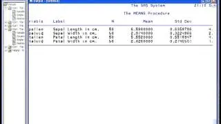 PROC MEANS - SAS tutorial ( version 1)