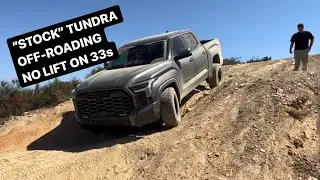 Off-Road In My Stock 2022 Toyota Tundra SR5 TRD 4x4 Sport No Lift on 33 Inch Tires!