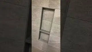 Build in niche in shower  #shower#tile#bathroom#showerfloor#niche#schluter#schlutersystems#tilework