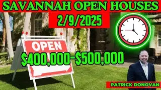 Savannah Open Houses 2/9/25 $400,000-$500,000 #savannahrealestate #realestate