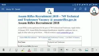 Assam Rifles Recruitment 2018
