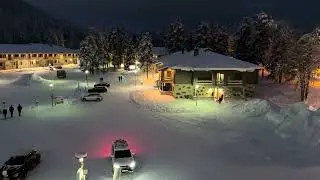 Design Hotel Levi Finland (Lapland). View from rooms balcony.