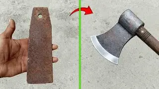 Amazing Process of making Axes From an Rusty Leaf Spring | How To Make Kulhadi | black smith 