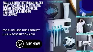Wall Mounted Toothbrush Holder Smart Toothbrush UV Sterilizer Holder Toothpaste Dispenser Squeezer F
