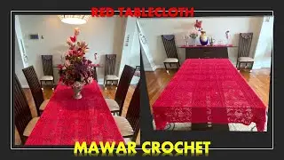 PART 8 OF 9 : RED TABLECLOTH \ RECTANGLE TABLECLOTH