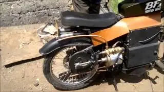 Motocicleta impulsada con Motor a Vapor . steam powered motorcycle