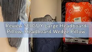 Review SLIGUY Large Headboard Pillow, Headboard Wedge Pillow Bed Rest Reading Pillow Bolster Triangu
