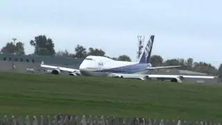 ANA B744 departing YUL on 06L