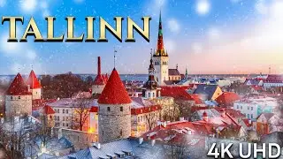 Snowy Tallinn at Christmas: Medieval Old Town Winter Magic 4k
