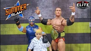 WWE Mattel Summerslam Elite Rey Mysterio Jr & Randy Orton Figure Review!  Plus BAF Dominik Mysterio!