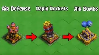 Air Defense vs Rapid Rockets vs Air Bombs (Clan Capital)! - Clash of Clans