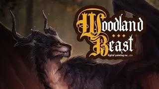 Halloween! 💀 Woodland Beast Dragon // Digital painting no. 169