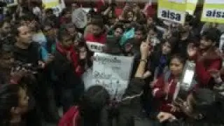 Indian students protest hike in campus fees