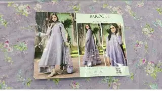 Baroque Unboxing Luxury Lawn Collection LAWN UF-324 For UK 🇬🇧 Customer #usmanfashion #baroque #lawn