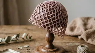 Left Hand/How To Crochet Mesh  Hat Crochet EASY & SIMPL *mesh hat for spring