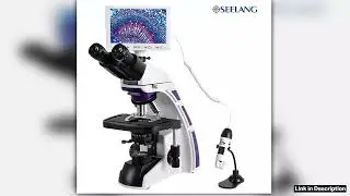 Professional Trinocular Compound microscope Lab biological zoom HD 7inch LCD HDMI VGA electronic di