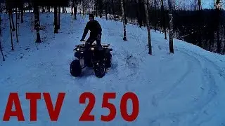 Zimowa jazda quadem 2018 ☆ ATV 250 Wtopa na polu ▶ MafiaPodkarpacie