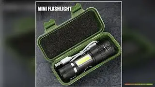 USB Rechargeable Mini Flashlight COBXPE Portable Builtin Battery Zoomable Small Torch 3 Mode