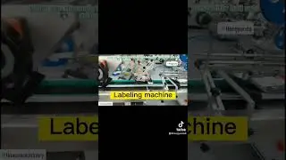 Automatic plane printing labeling machine for food. Real-time printing and labeling line for food