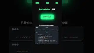 CSS Glow Button | Neon Animations & Hover Effects  mzcode01 #cssbutton #shorts #webdesign #html