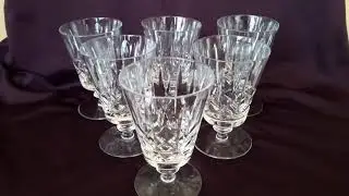 Short stem wine 🍷 glasses cross and olive pattern