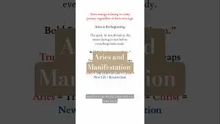 Aries and Manifestation