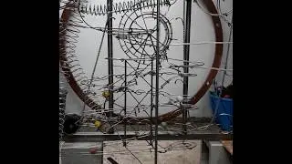 Glass Marble Cascade - Rolling Ball Sculpture