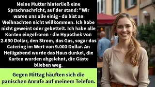 Meine Mutter hinterließ eine Sprachnachricht, auf der stand： ＂Wir waren uns alle einig