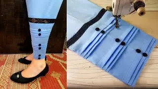 ✅Sky Blue Ladies Trouser Design with Black Buttons | Latest Stylish Pant Design