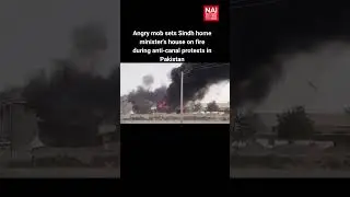 Angry mob sets Sindh home minister's house on fire during anti-canal protests in Pakistan