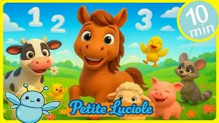 Compte avec le Cheval 🐴 + Compilation de Chansons | Musique &Eacute;ducative pour Enfants | Petite Luciole
