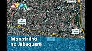 Como será a extensão do monotrilho da Linha 17-Ouro até o Jabaquara?