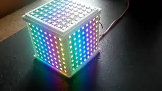 Neopixel Cube 8*8*4 = 256 Pixel Text done with arduino colours with web and micropython