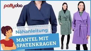Mantel nähen lernen - Tutorial 2: Anleitung Leistentaschen, Abnäher, Schulterpolster, Gürtel uvm.