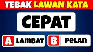TEBAK LAWAN KATA? 🔄🤯 BELAJAR 32 LAWAN KATA BAHASA INDONESIA/INGGRIS LEVEL MUDAH HINGGA SANGAT SULIT